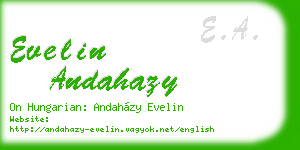evelin andahazy business card